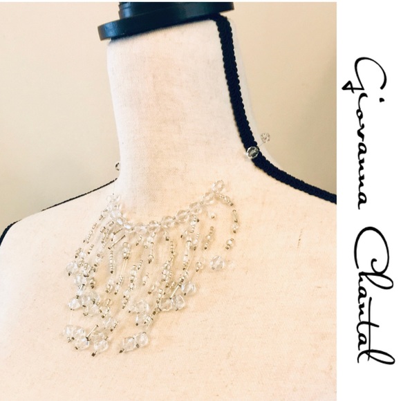 BoHo Handmade Adjustable Beaded Necklace - Clear - Picture 3 of 8